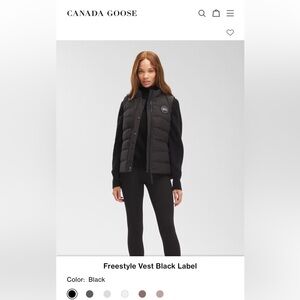 Canada Goose Women’s Freestyle Vest (black label), black, size S, NWT